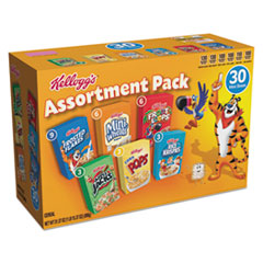 Kellogg's® Breakfast Cereal Mini Boxes, Assorted, 2.39 oz Box, 30/Carton